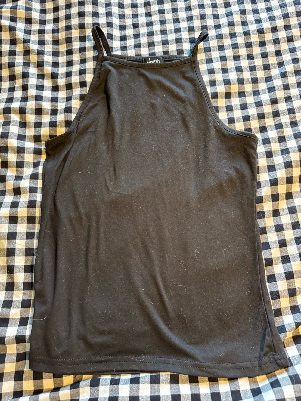 Justify Black High-Neck Tank